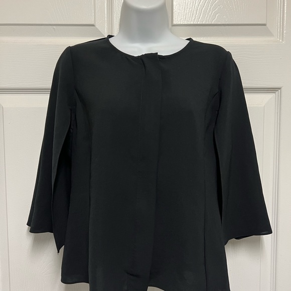Lola & Sophie Black Flare Sleeve Blouse - Picture 7 of 8